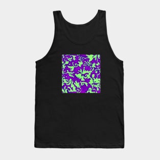 Green and Purple Pattern Tank Top